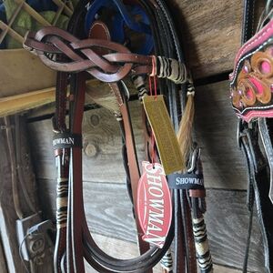 Showman Leather Horse Bridle Set